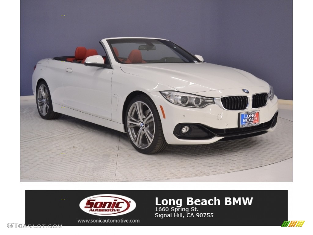 2017 4 Series 430i Convertible - Alpine White / Coral Red photo #1