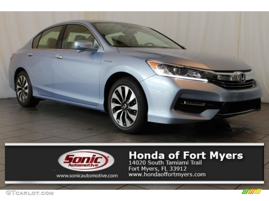 2017 Accord Hybrid Sedan - Blue Sky Metallic / Ivory photo #1