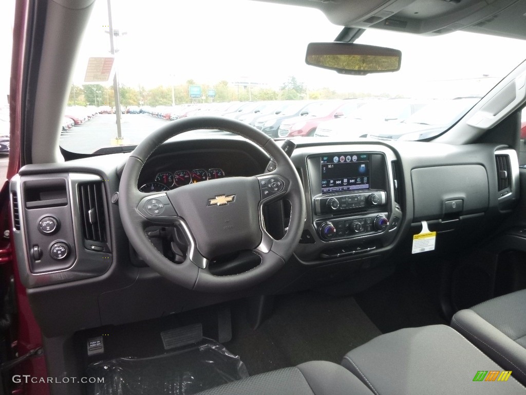 Jet Black Interior 2017 Chevrolet Silverado 1500 LT Crew Cab 4x4 Photo #116632592