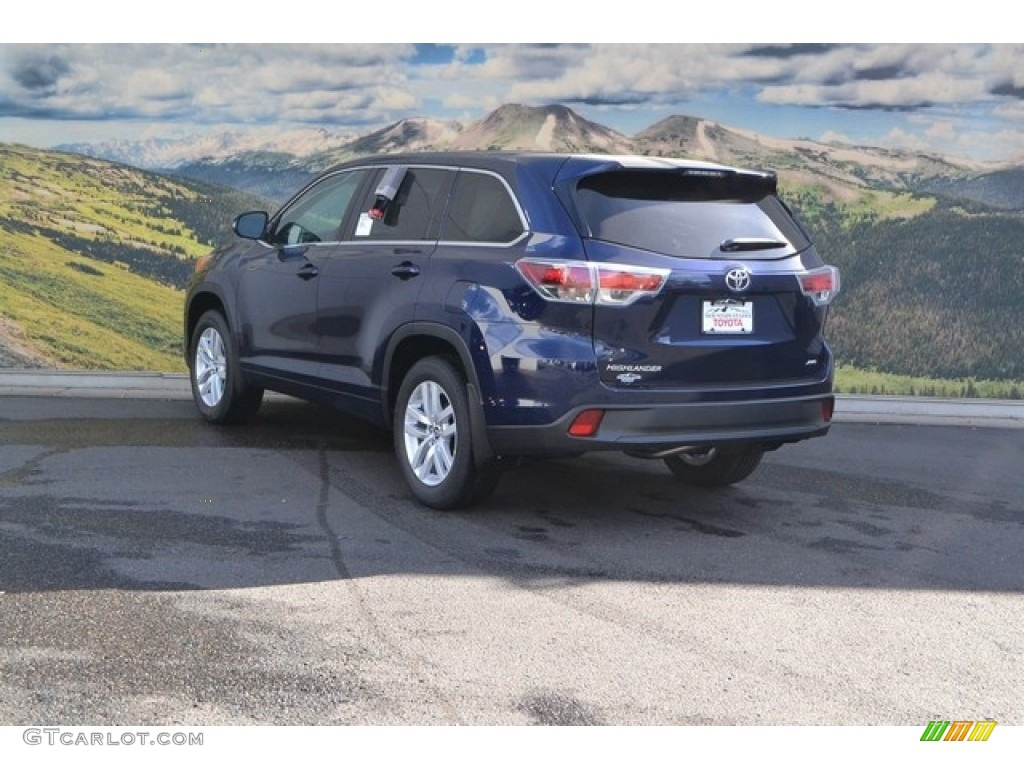 2016 Highlander LE V6 AWD - Nautical Blue Metallic / Ash photo #3