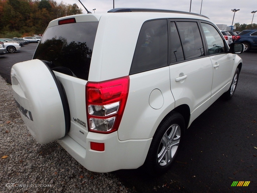 2008 Grand Vitara Luxury 4x4 - White Water Pearl / Beige photo #4