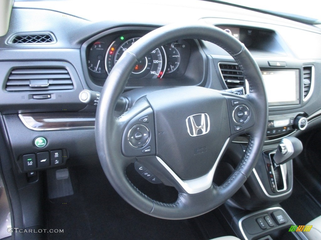 2015 CR-V Touring - Urban Titanium Metallic / Beige photo #15