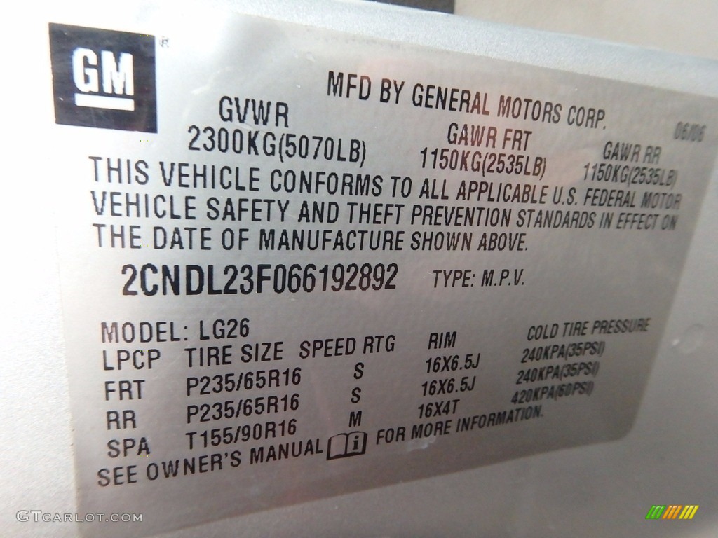 2006 Equinox LS AWD - Galaxy Silver Metallic / Light Gray photo #14