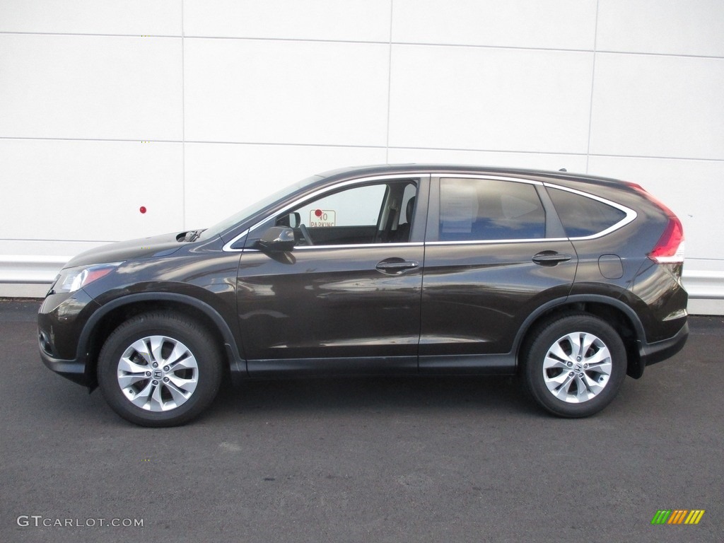 2014 CR-V EX AWD - Kona Coffee Metallic / Black photo #2