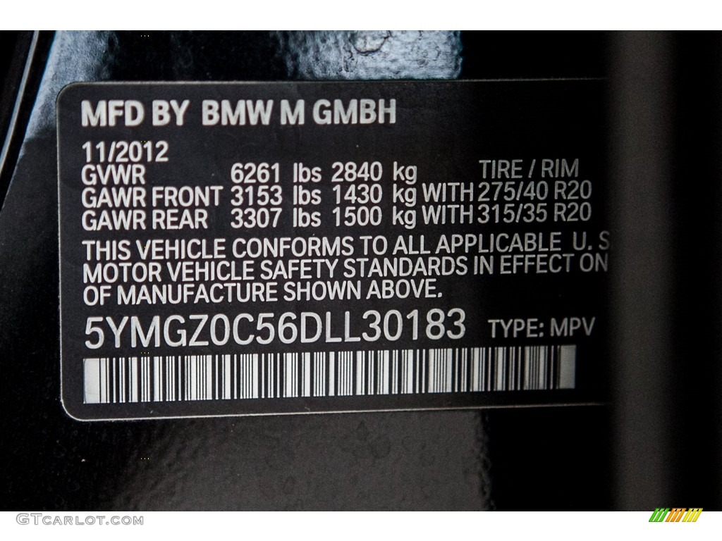 2013 X6 M M xDrive - Black Sapphire Metallic / Silverstone II photo #20