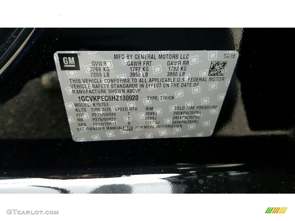2017 Silverado 1500 Custom Double Cab 4x4 - Black / Dark Ash/Jet Black photo #7