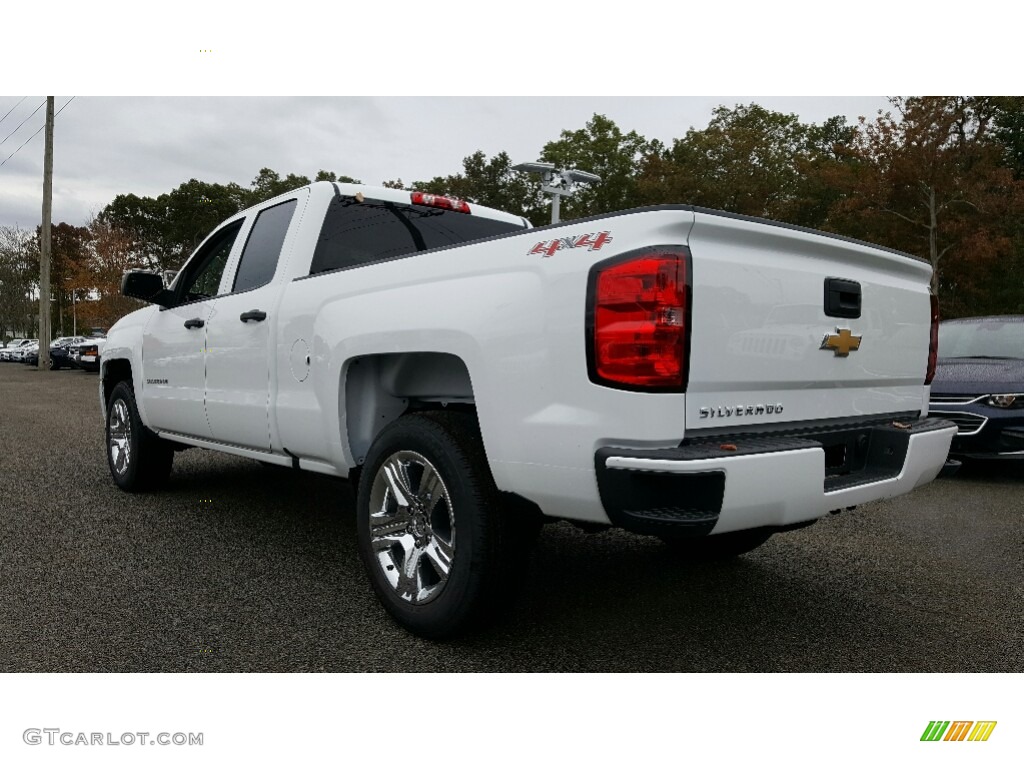 2017 Silverado 1500 Custom Double Cab 4x4 - Summit White / Dark Ash/Jet Black photo #4