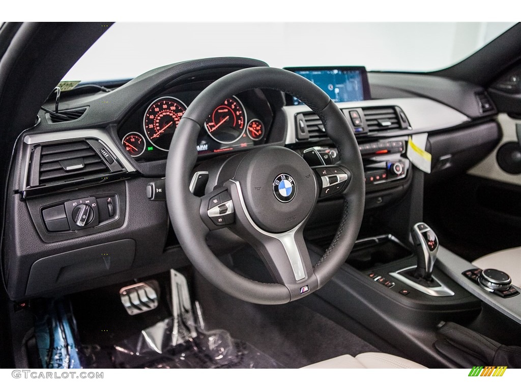 2017 BMW 4 Series 440i Gran Coupe Ivory White/Black Dashboard Photo #116647877
