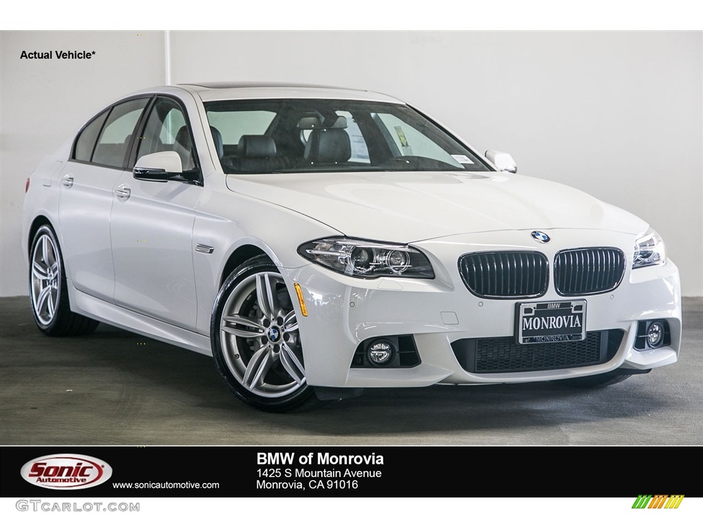 2016 5 Series 535i Sedan - Alpine White / Black photo #1
