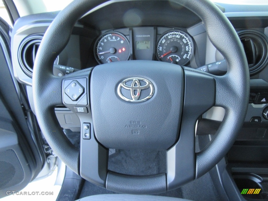2017 Toyota Tacoma SR Access Cab Cement Gray Steering Wheel Photo #116654090