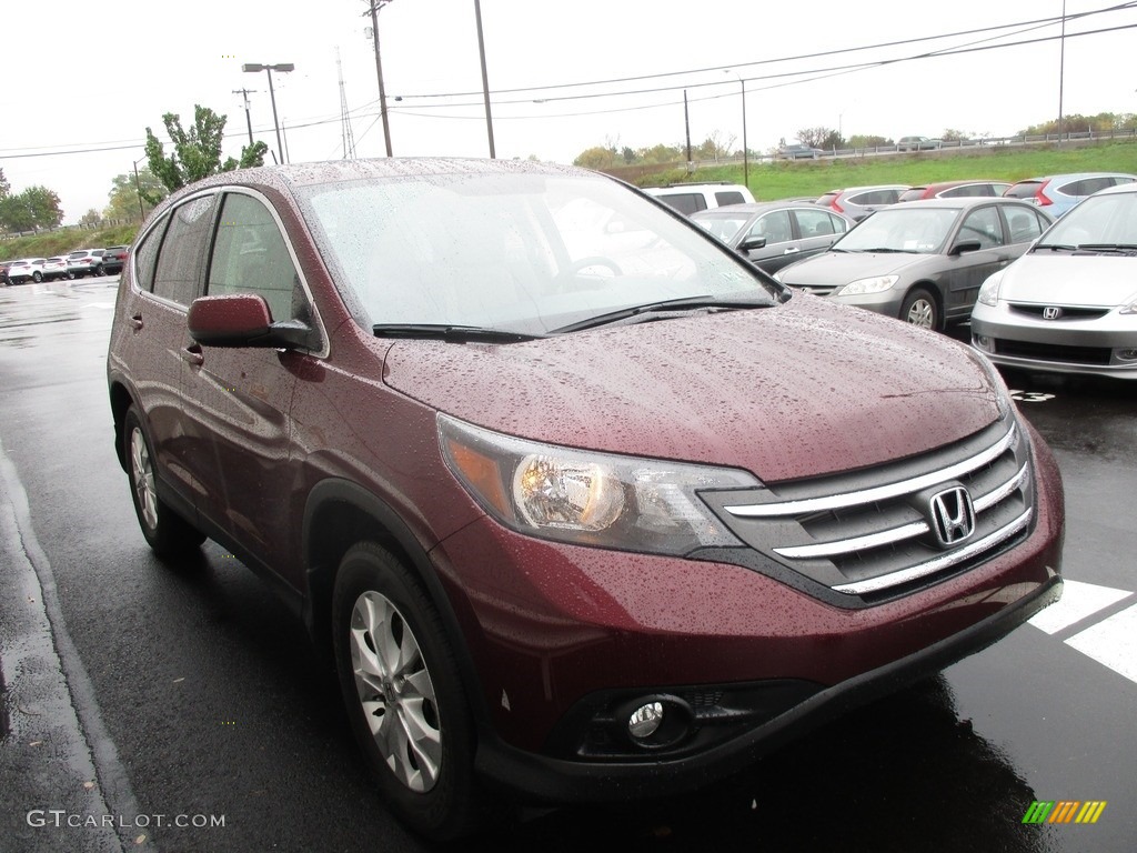 2014 CR-V EX AWD - Basque Red Pearl II / Gray photo #7