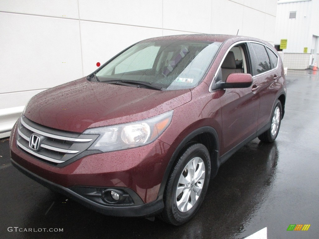 2014 CR-V EX AWD - Basque Red Pearl II / Gray photo #9