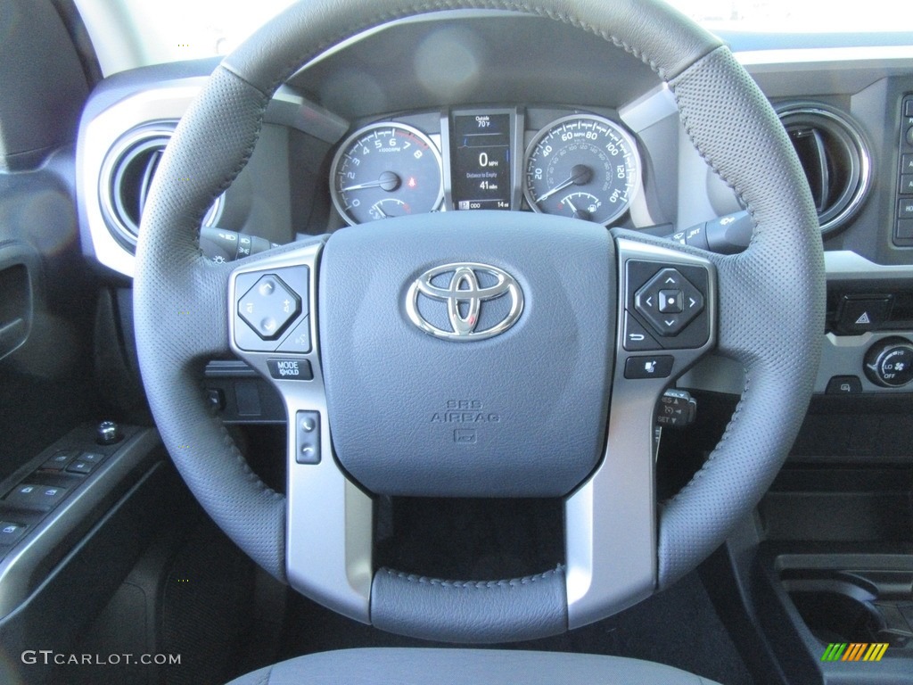 2017 Toyota Tacoma SR5 Double Cab Cement Gray Steering Wheel Photo #116655785