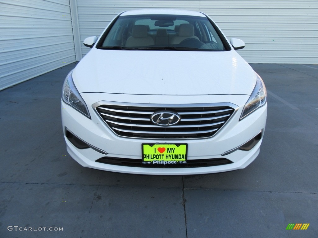 2017 Sonata SE - Quartz White Pearl / Beige photo #8