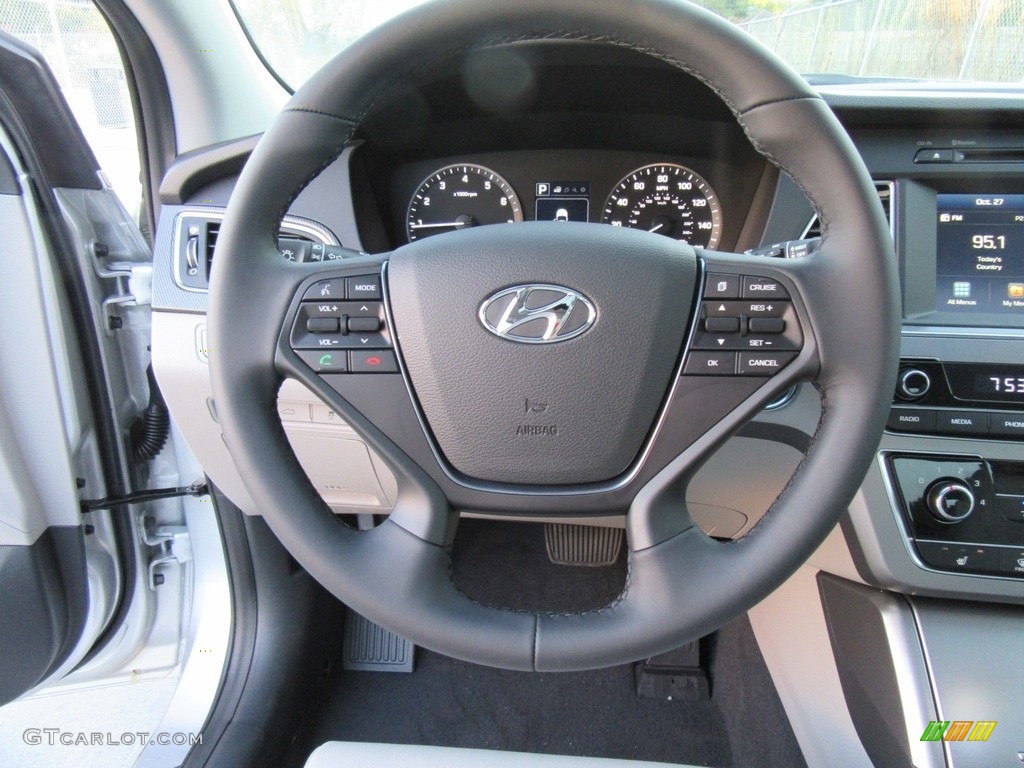 2017 Hyundai Sonata Sport Gray Steering Wheel Photo #116657189