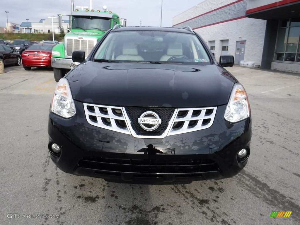 2012 Rogue SL AWD - Super Black / Gray photo #5