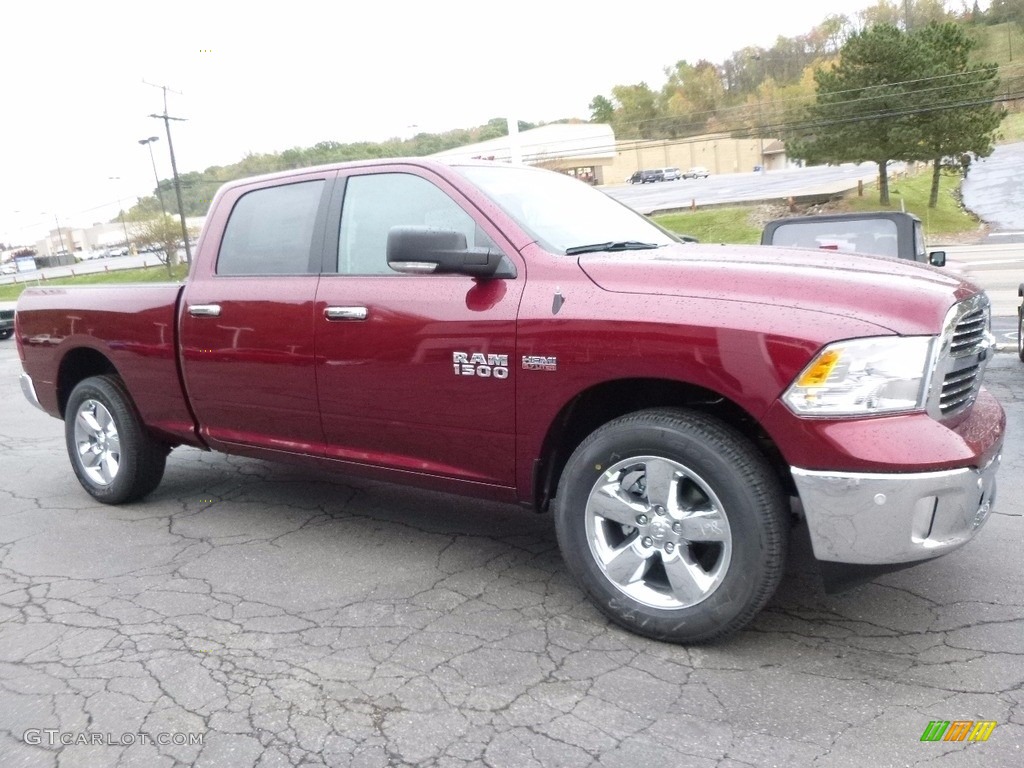 2017 1500 Big Horn Crew Cab 4x4 - Delmonico Red Pearl / Black/Diesel Gray photo #8