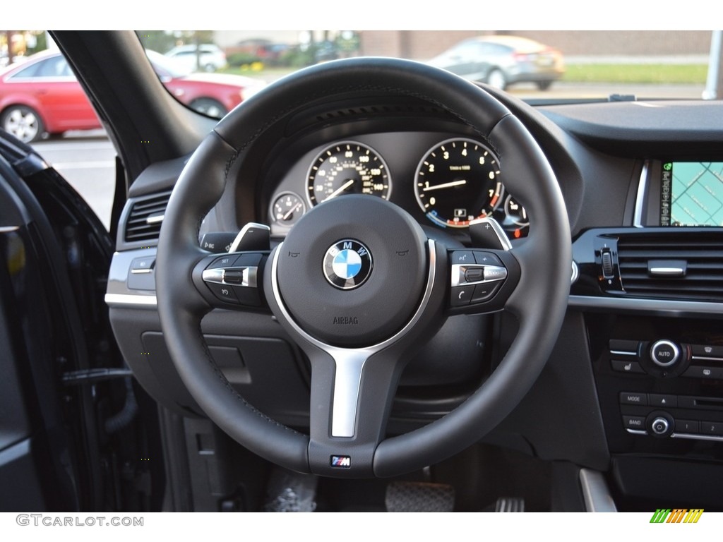 2016 BMW X4 M40i Mocha Steering Wheel Photo #116666229