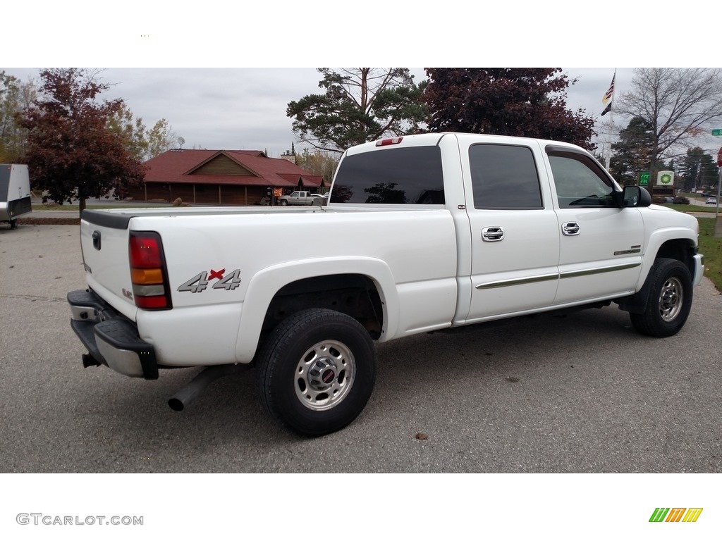 2005 Sierra 2500HD SLE Crew Cab 4x4 - Summit White / Dark Pewter photo #2