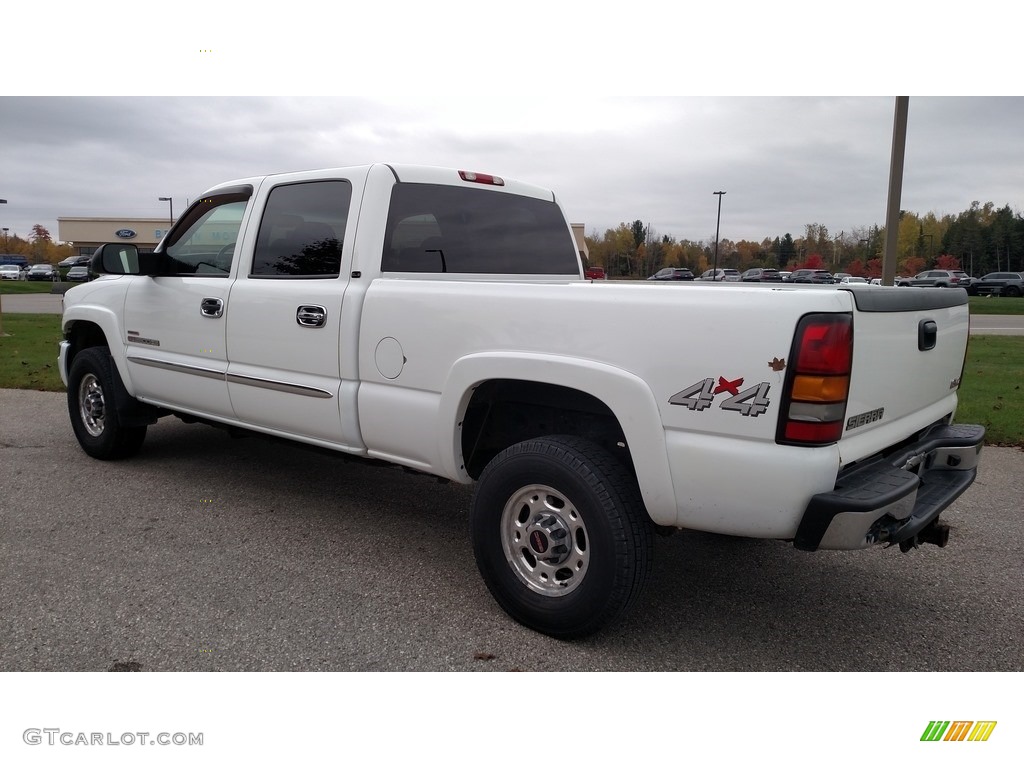 2005 Sierra 2500HD SLE Crew Cab 4x4 - Summit White / Dark Pewter photo #3