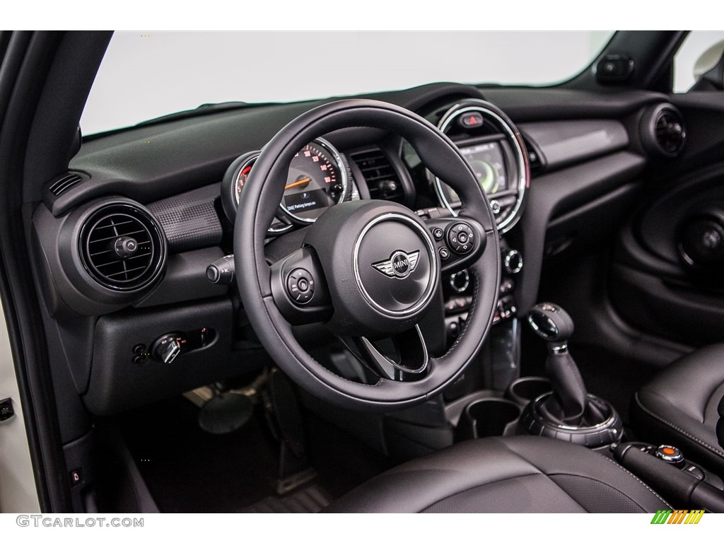 2017 Mini Convertible Cooper Carbon Black Steering Wheel Photo #116670444