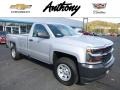 2017 Silver Ice Metallic Chevrolet Silverado 1500 WT Regular Cab 4x4  photo #1