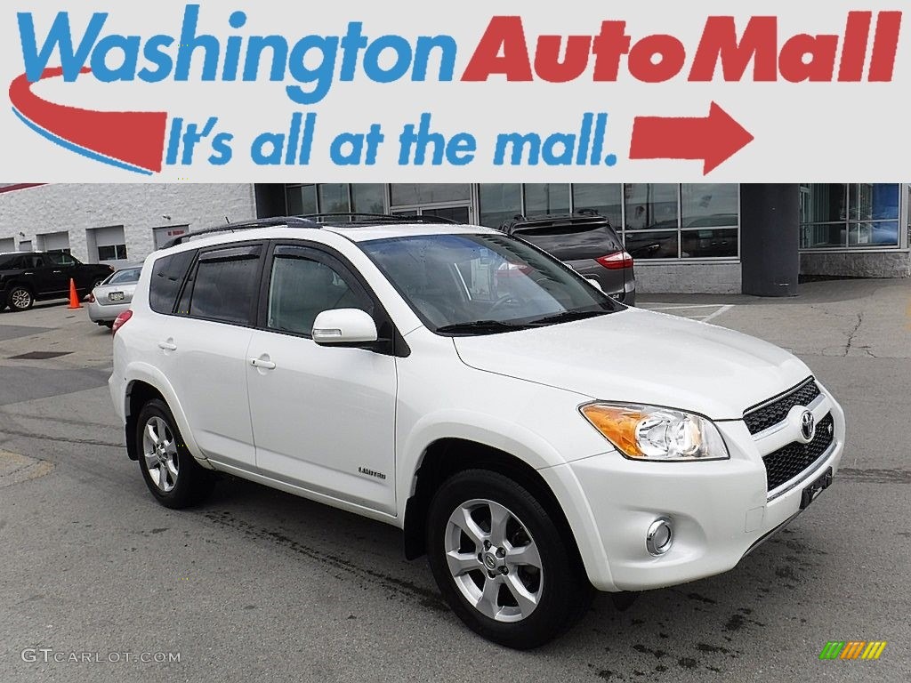 2010 RAV4 Limited V6 4WD - Blizzard White Pearl / Ash Gray photo #1