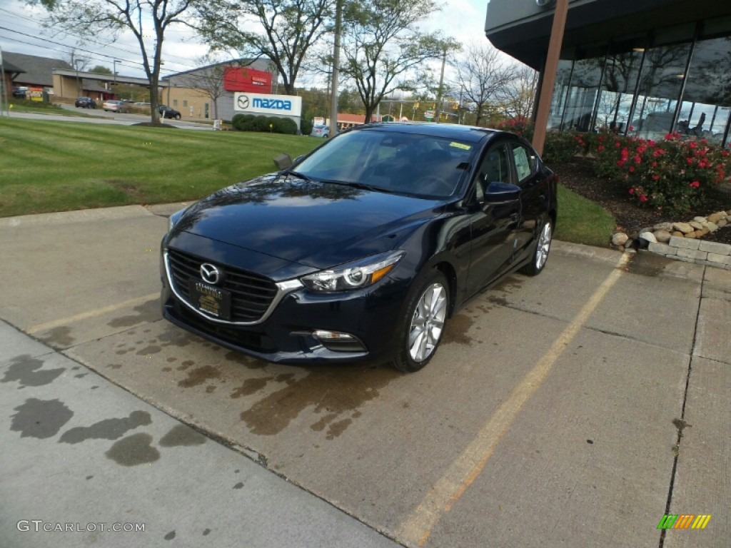 2017 MAZDA3 Touring 4 Door - Deep Crystal Blue Mica / Black photo #1