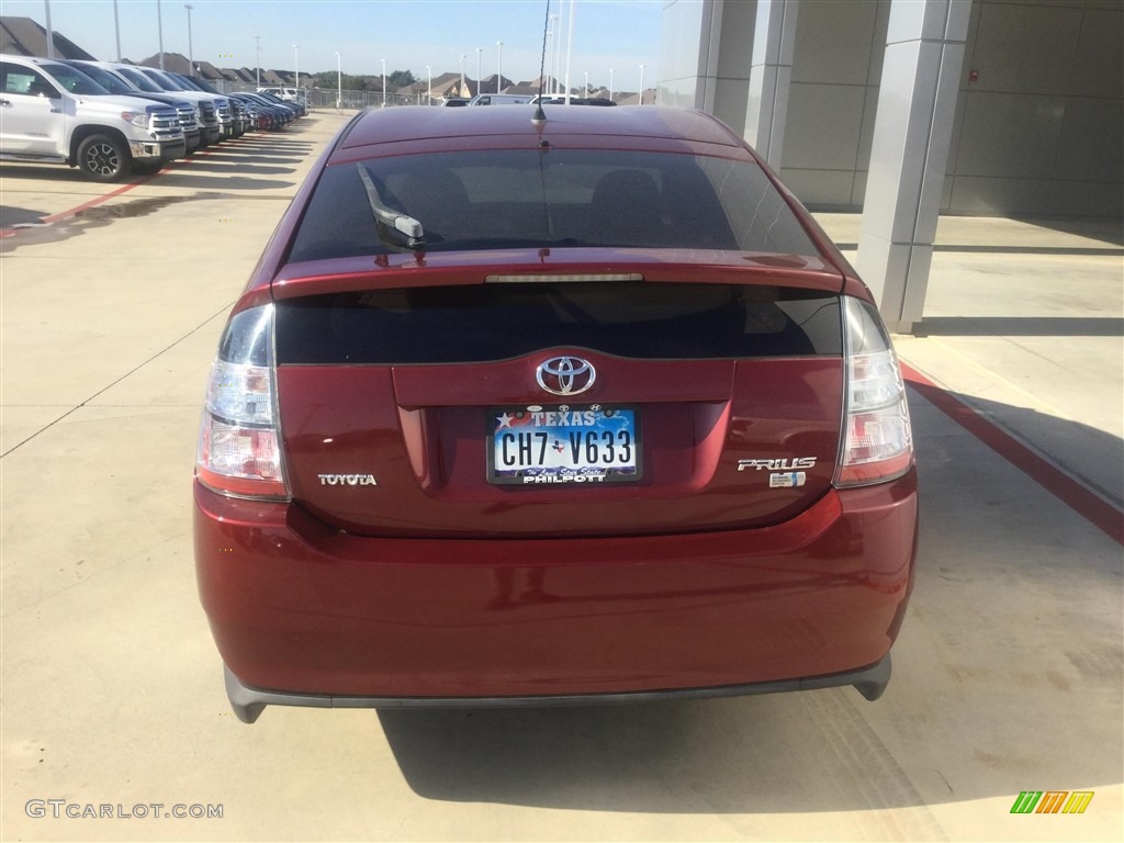 2004 Prius Hybrid - Salsa Red Pearl / Burgundy/Gray photo #3