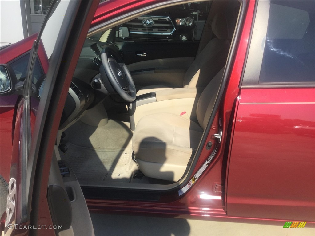 2004 Prius Hybrid - Salsa Red Pearl / Burgundy/Gray photo #8