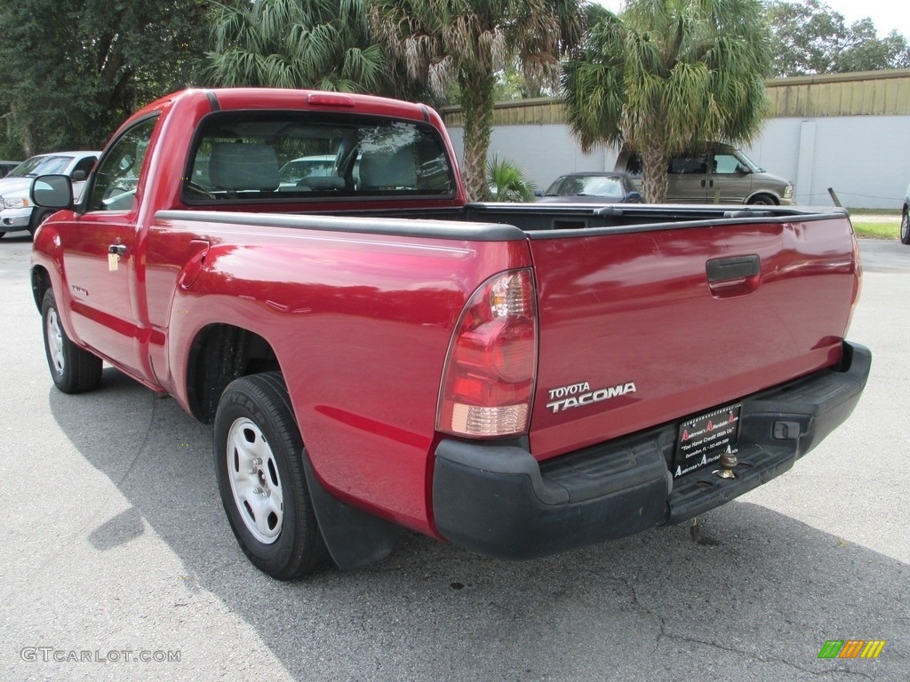2006 Tacoma Regular Cab - Impulse Red Pearl / Graphite Gray photo #5