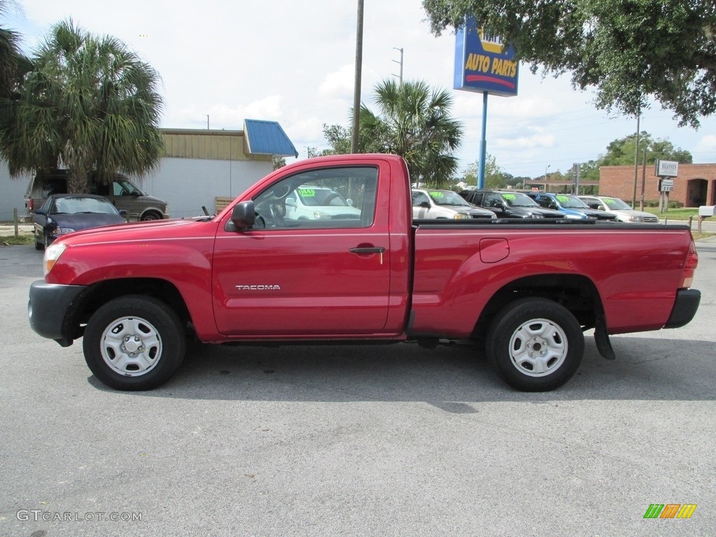 2006 Tacoma Regular Cab - Impulse Red Pearl / Graphite Gray photo #6