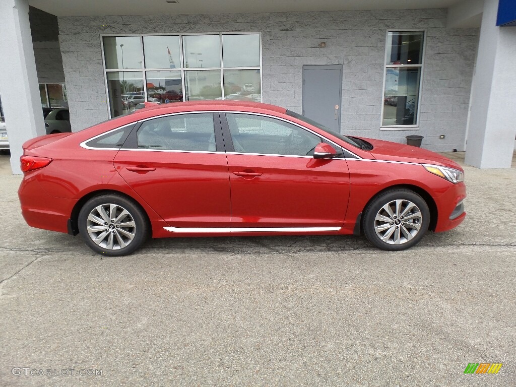 2017 Sonata Sport - Scarlet Red / Gray photo #3