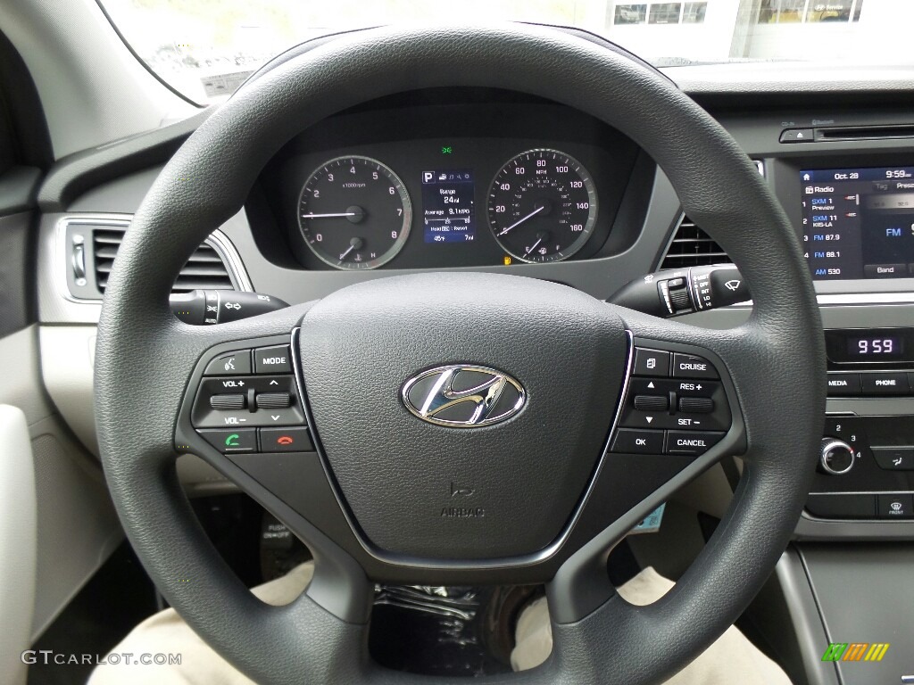 2017 Hyundai Sonata Sport Gray Steering Wheel Photo #116684631