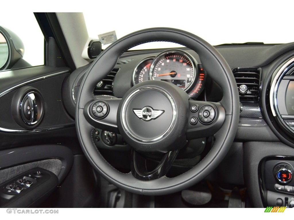 2017 Mini Clubman Cooper S ALL4 Black Pearl/Mottled Grey Cloth Steering Wheel Photo #116685198