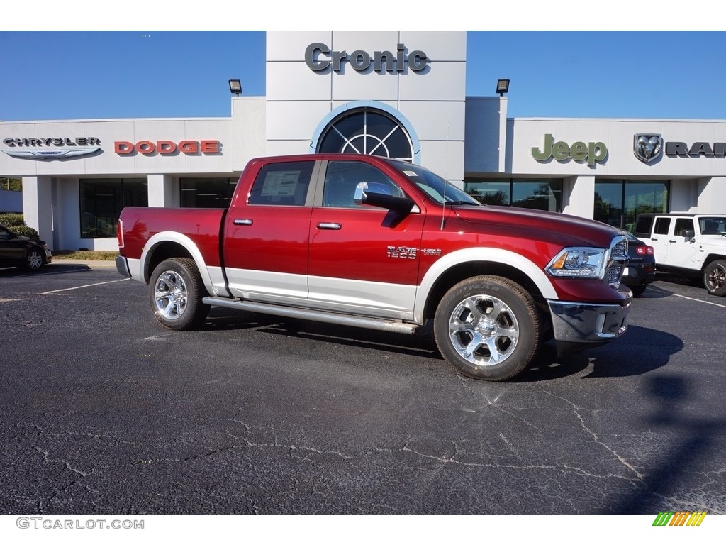 2017 1500 Laramie Crew Cab 4x4 - Delmonico Red Pearl / Black photo #1