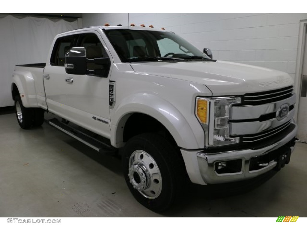 2017 White Platinum Ford F450 Super Duty Lariat Crew Cab 4x4 2017 F450 Super Duty Lariat Crew Cab 4x4 White Platinum Light Camel Photo