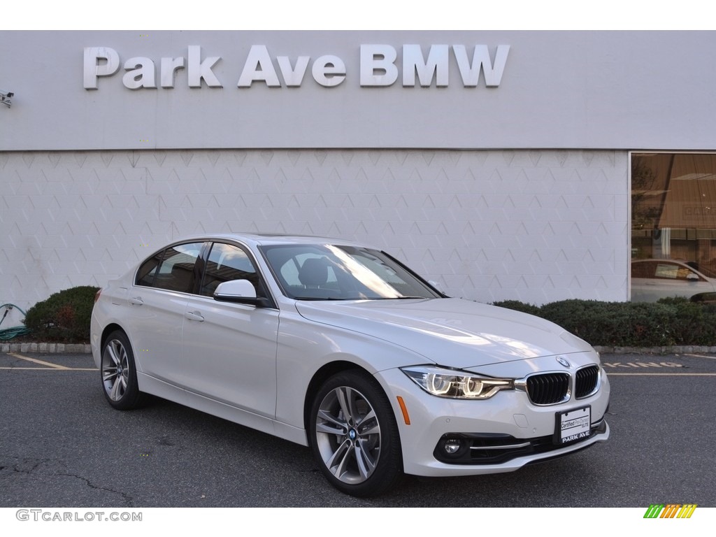 2016 3 Series 340i xDrive Sedan - Mineral White Metallic / Black photo #1