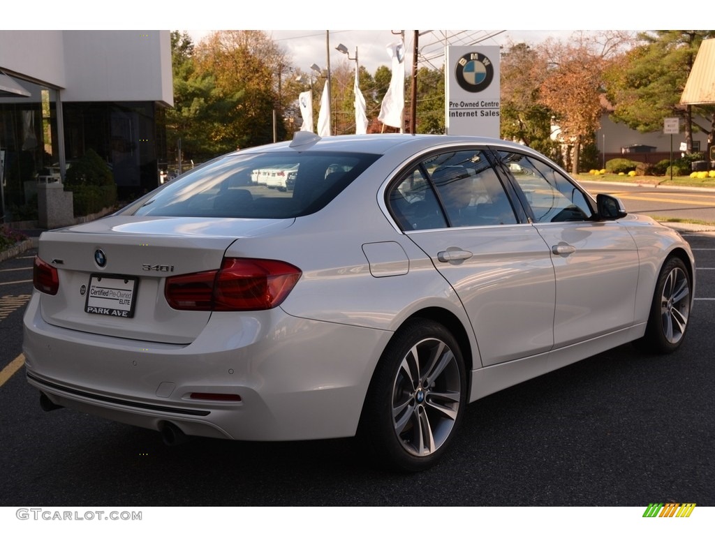 2016 3 Series 340i xDrive Sedan - Mineral White Metallic / Black photo #3