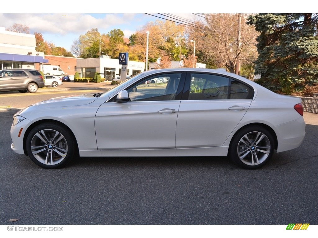 2016 3 Series 340i xDrive Sedan - Mineral White Metallic / Black photo #5