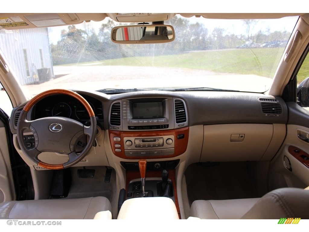 2003 Lexus LX 470 4x4 Ivory Dashboard Photo #116695914