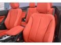 2017 BMW 2 Series Coral Red Interior Front Seat Photo