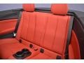 2017 BMW 2 Series Coral Red Interior Rear Seat Photo