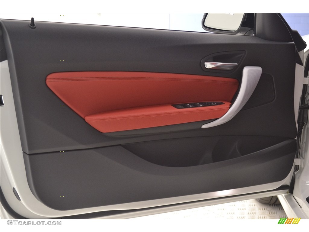 2017 BMW 2 Series M240i Convertible Coral Red Door Panel Photo #116697105