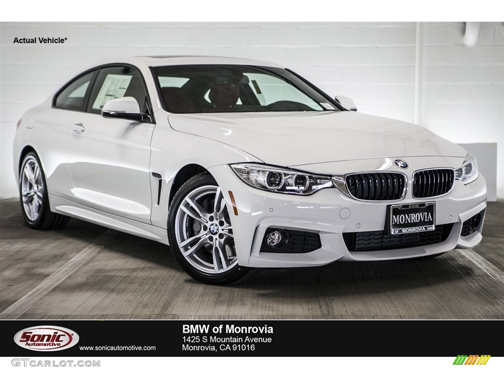 2017 4 Series 430i Coupe - Alpine White / Coral Red photo #1