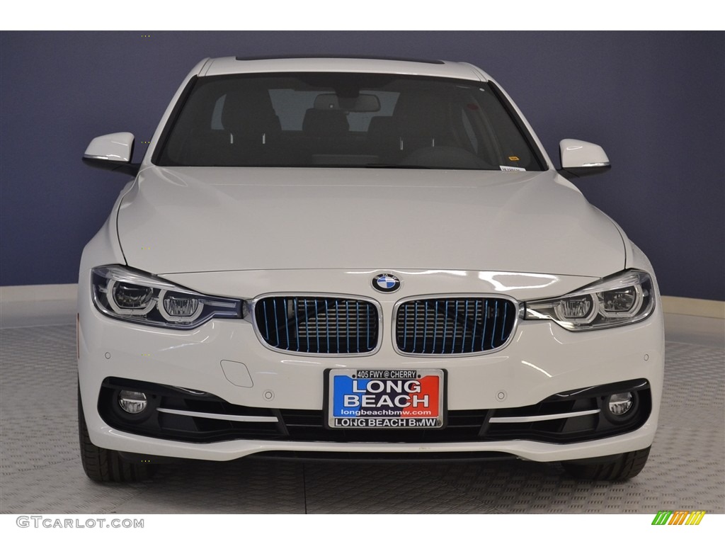 2017 3 Series 330e iPerfomance Sedan - Alpine White / Black photo #2