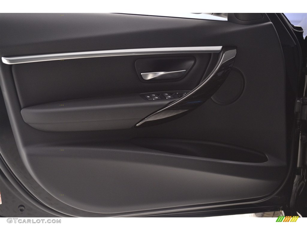 2017 BMW 3 Series 330e iPerfomance Sedan Black Door Panel Photo #116698812