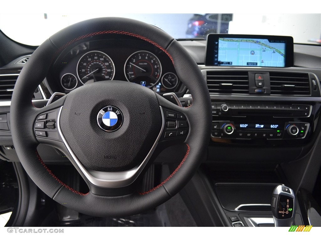 2017 BMW 3 Series 330e iPerfomance Sedan Black Dashboard Photo #116698878