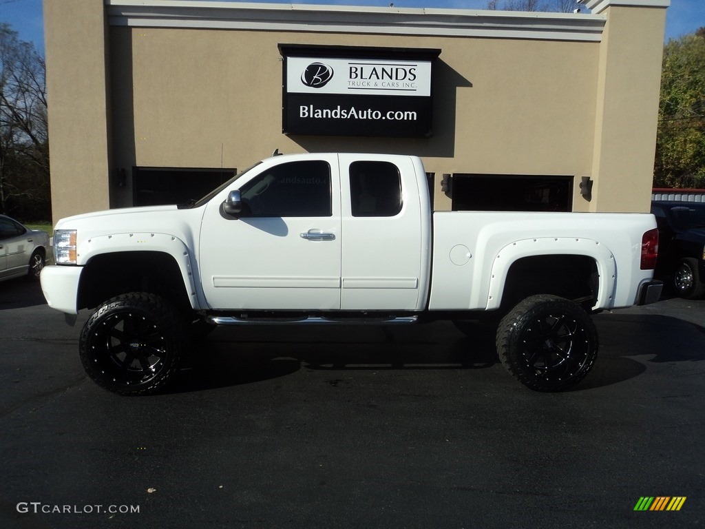 2009 Silverado 1500 LTZ Extended Cab 4x4 - Summit White / Ebony photo #1