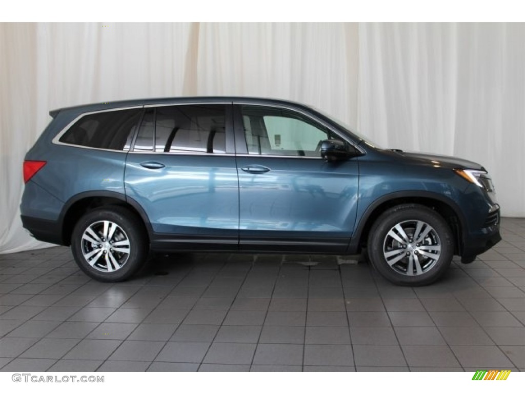 2016 Pilot EX-L - Steel Sapphire Metallic / Gray photo #3